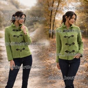 GAP Wool Toggle Pea Coat(S016)-Size S for Women